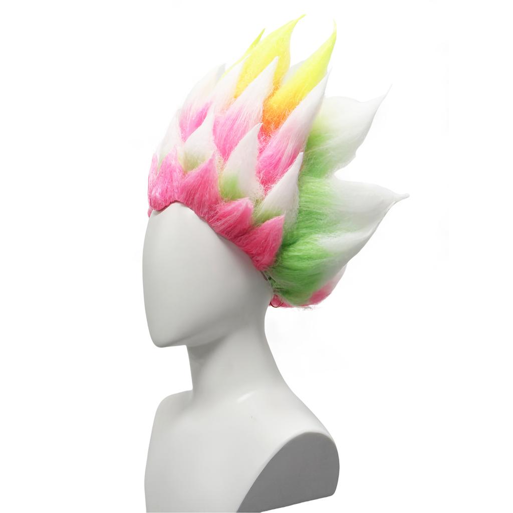 Красочный синтетический парик с заостренными концами, не деформирующийся, цвета драгонфрута, парик для вечеринок, парик для праздников