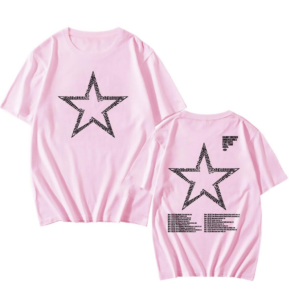 Футболки Danny Brown Stardust Tour Унисекс Одежда Хлопковая Футболка с Коротким Рукавом Модная Футболка Футболки с Принтами