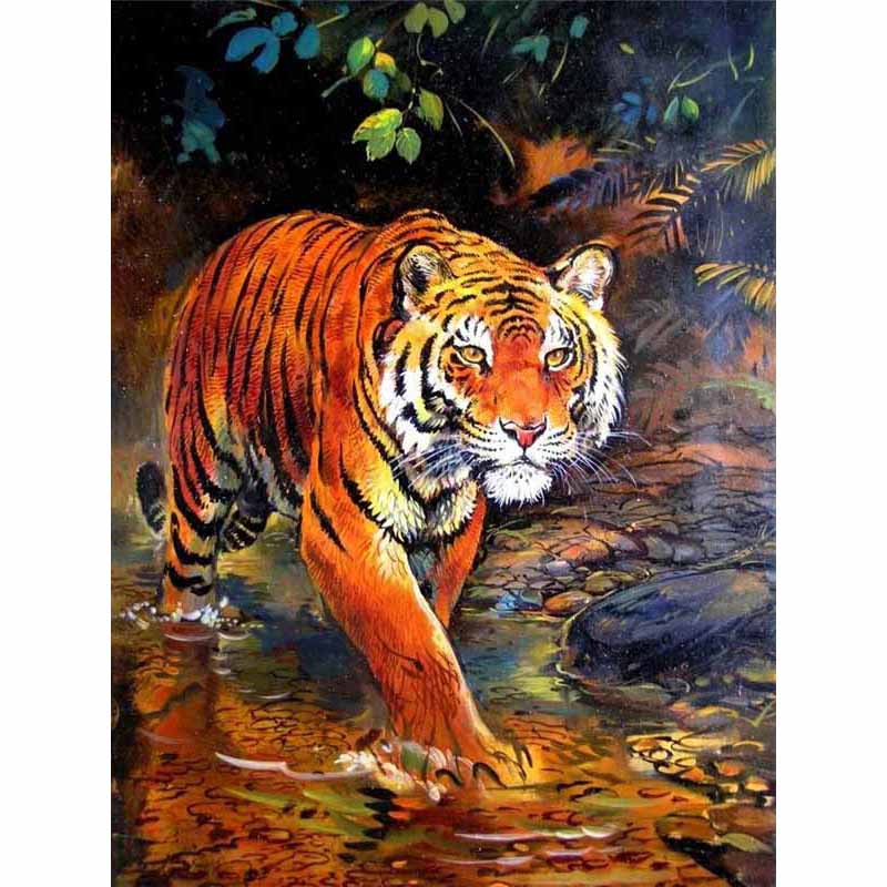 Новый 5D DIY алмазная живопись Тигр Алмазная вышивка животные вышивка крестиком полная квадратная круглая дрель ремесла домашний декор ручной подарок