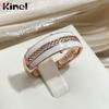 White Enamel Rings For Women Natural Zircon Full Paved Glossy Simple Stylish Daily Wear Jewelry