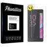Sony Xperia X Tempered Glass - [Pack 2] Ultra Resistant Screen Protector Glass Film [Phonillico®]