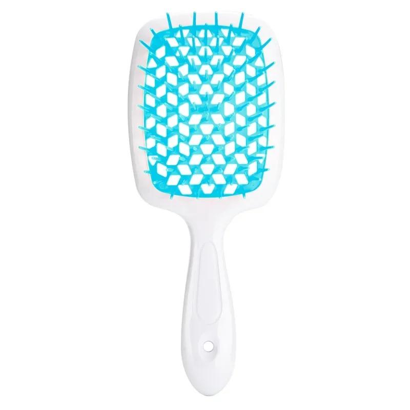 Mesh Hollow Comb with Pvc Box Massage Comb Straight Hair Styling Brush Hairdressing Quick Drying of Hair Blowing Barber Brush