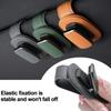 Car Sun Visor Sunglasses Holder Ticket Card Holder Super Fiber Leather Metal With Sponge Car Interior Accessories