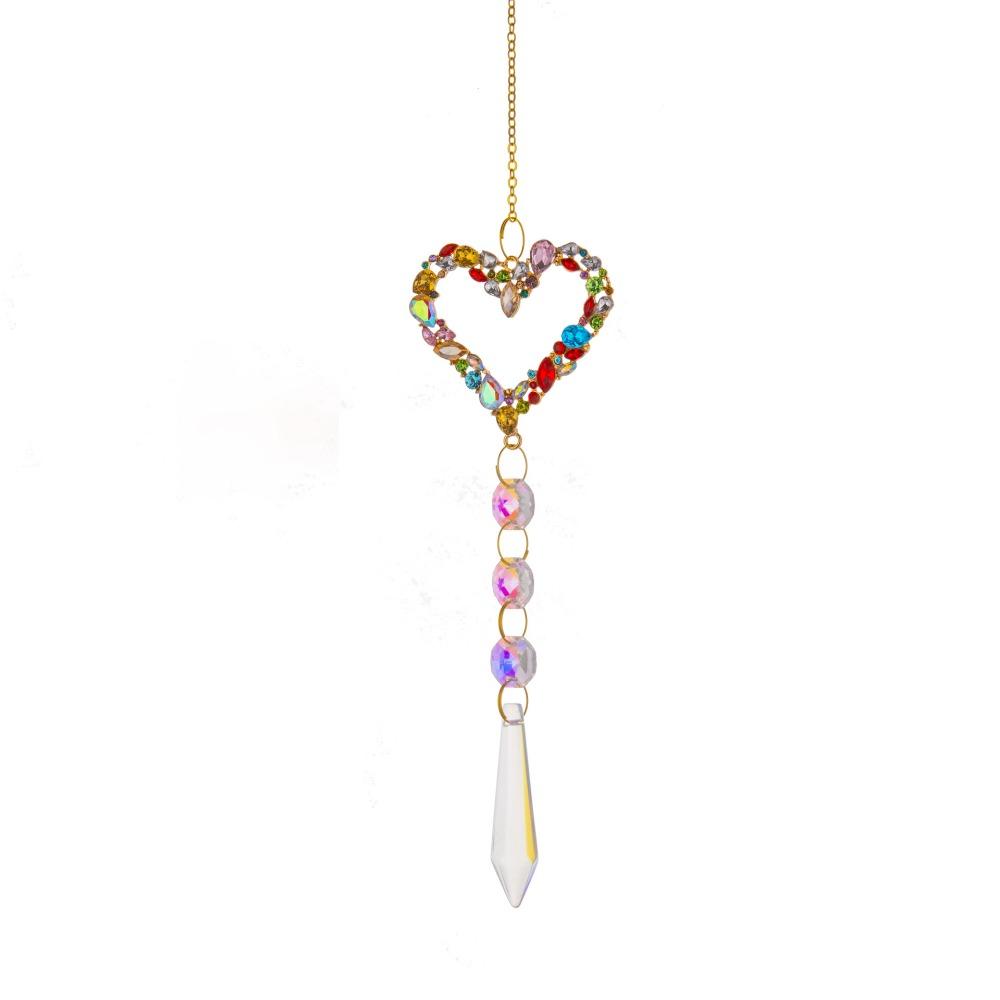 DIY Gardening Sun Catcher Shiny Crystal Wind Chime Colorful Hanging Catcher Ornaments Window