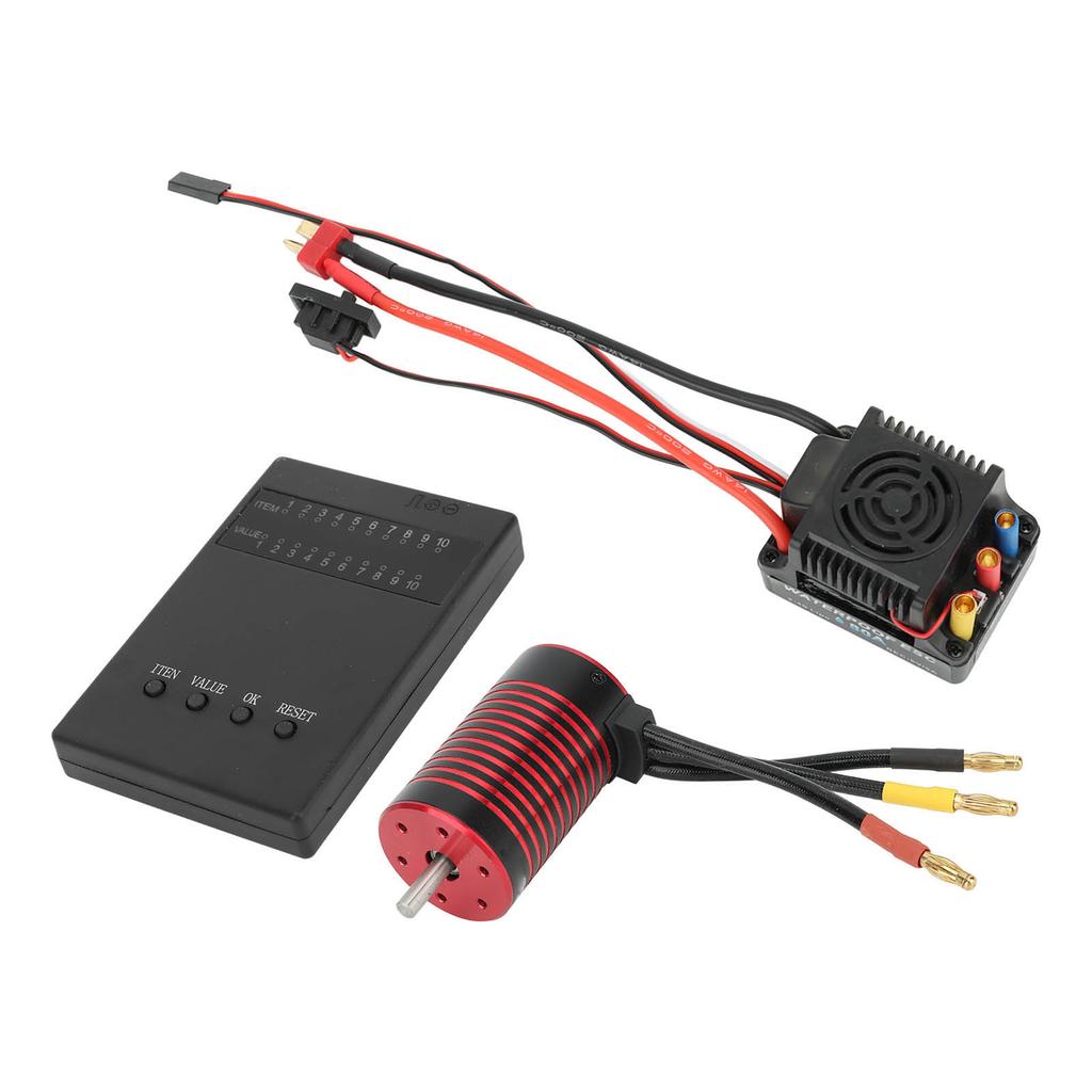 Brushless Motor ESC Programming Card 3660 Brushless Motor 80A Brushless ESC Combo Set for 1 8 RC Cars
