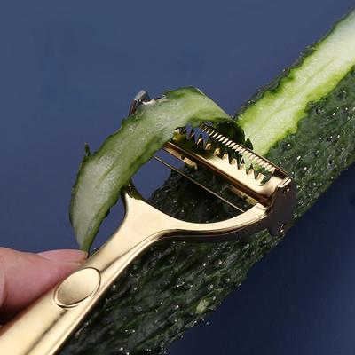 Золотая овощечистка, картофелечистки, морковные чистки, овощечистка из нержавеющей стали с эргономичной нескользящей ручкой и острым лезвием, кухонные принадлежности