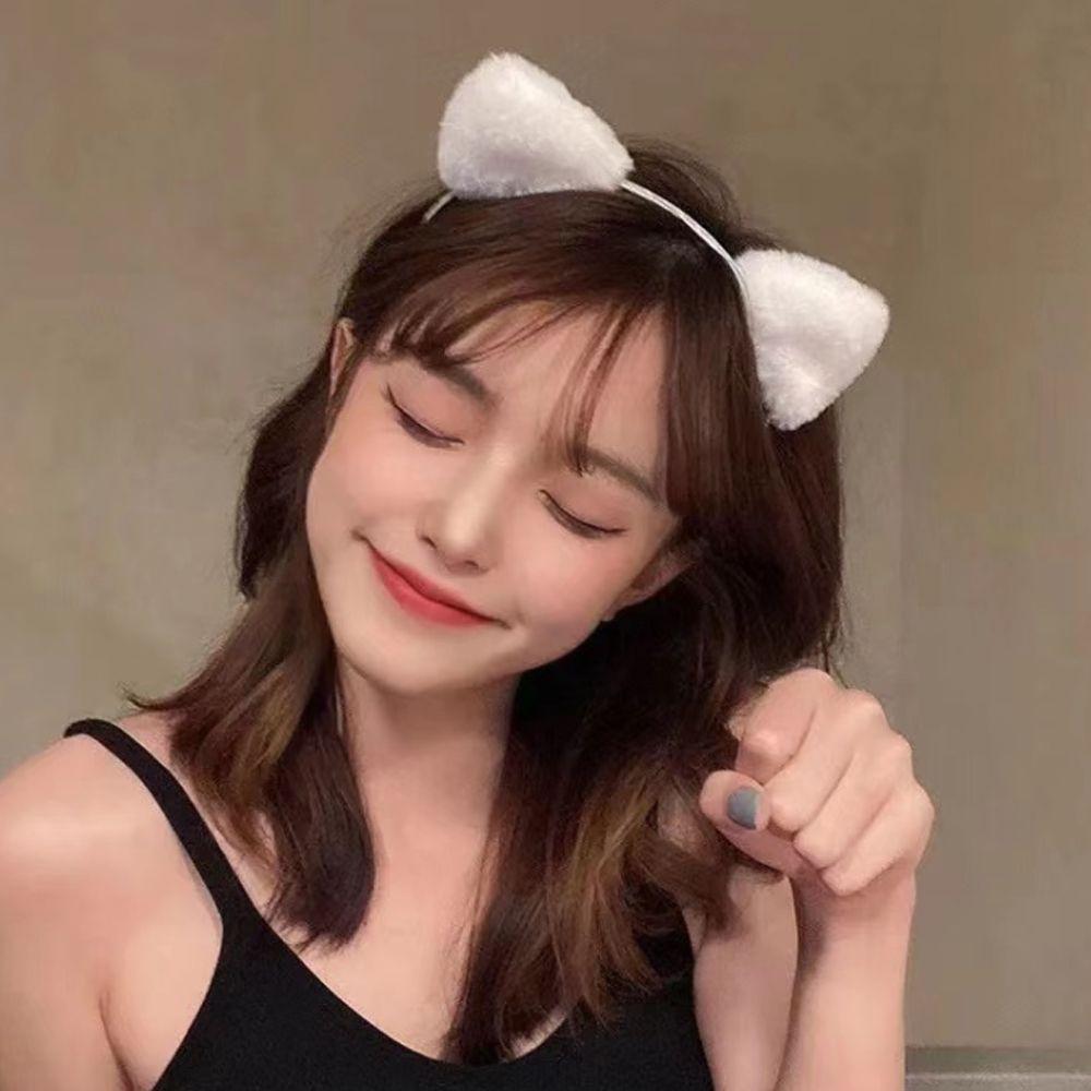 Cosplay Night Party Bar Plush Cute Face Wash Hair Band Cat Ears Headband Hair Accessories Hair Hoop