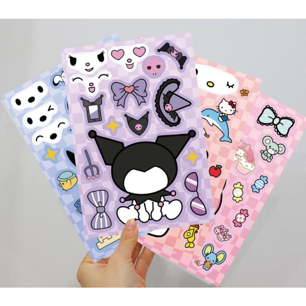 Наклейка-переодевалка Sanrio, Милый мультяшный персонаж для детей, Игрушка-пазл, Декорация DIY, Водонепроницаемая наклейка, Подарок