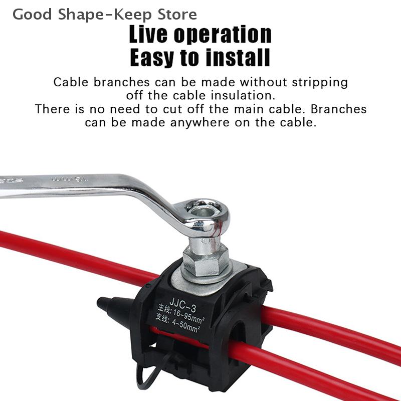 1PC 1KV High Voltage Insulation Piercing Connector Low Voltage Cable Splitter Electrical Insulation No Peeling Piercing Clamp