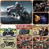 Decor Old Motorcycles Vintage Metal Tin Signs Ride Free Funny Poster Decor for Cafe Garage Bar Pub Club Man Cave Wall Decoration