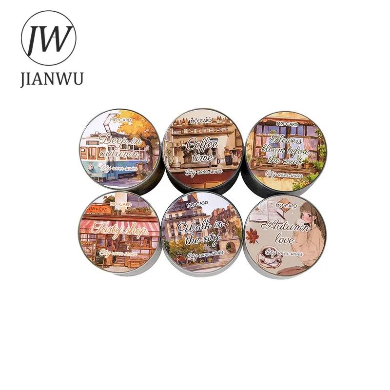 JIANWU 60 мм*200 см Серия «Городской странник» Литературный персонаж Материал для коллажа и декорирования пейзажей ПЭТ-лента Креативная канцелярия для DIY-журнала