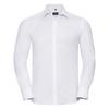 Russell Collection Mens Plain Herringbone Tailored Long-Sleeved Shirt