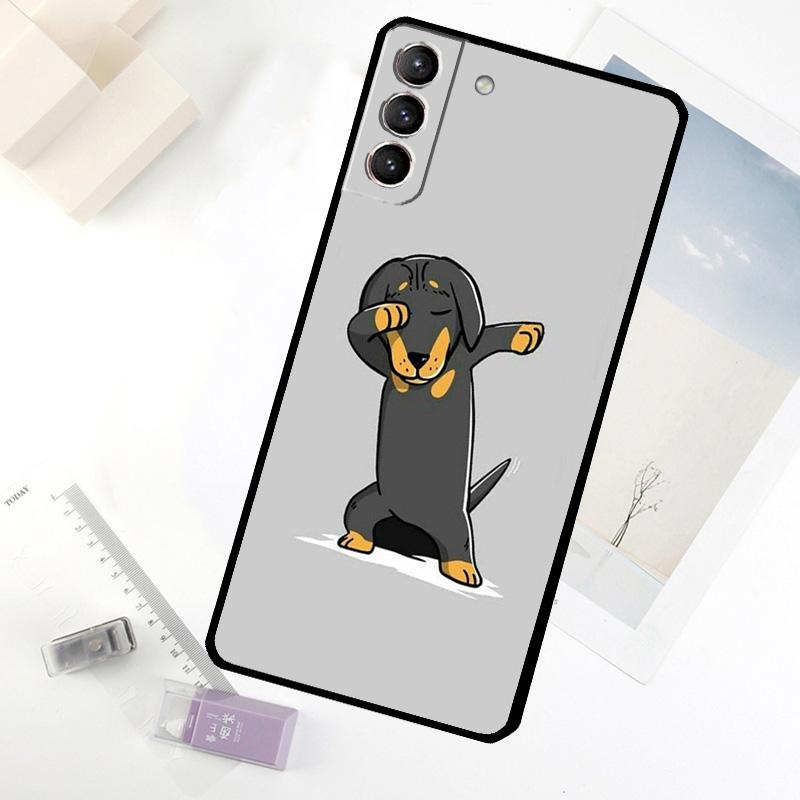 Dachshund Silhouette Dog Phone Case For Samsung Galaxy S20 FE S21 S22 S23 S24 S25 S26 Ultra S10 S25 Plus S25 FE Cover