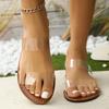 Large Size Open-toed Cool Slippers Women's Fashion Transparent Outdoor Breathable Casual Sandals