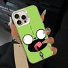 Мультяшный чехол для телефона Invader Zim Gir для iPhone 17,16,15,14,13,12,11 Plus,Pro Max,XS,белый серебристый чехол для телефона