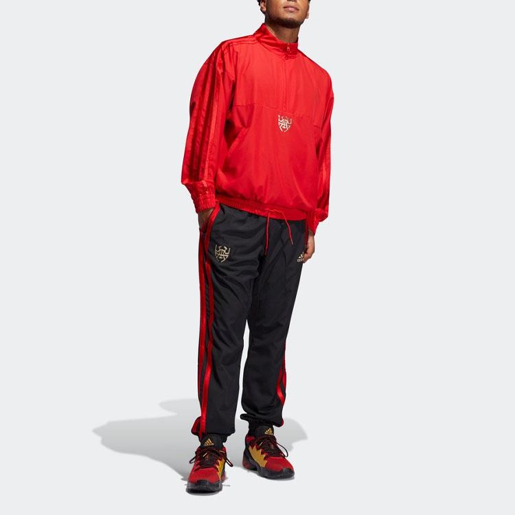adidas Баскетбольные брюки Cny Don Print Loose для мужчин, черные GN5377