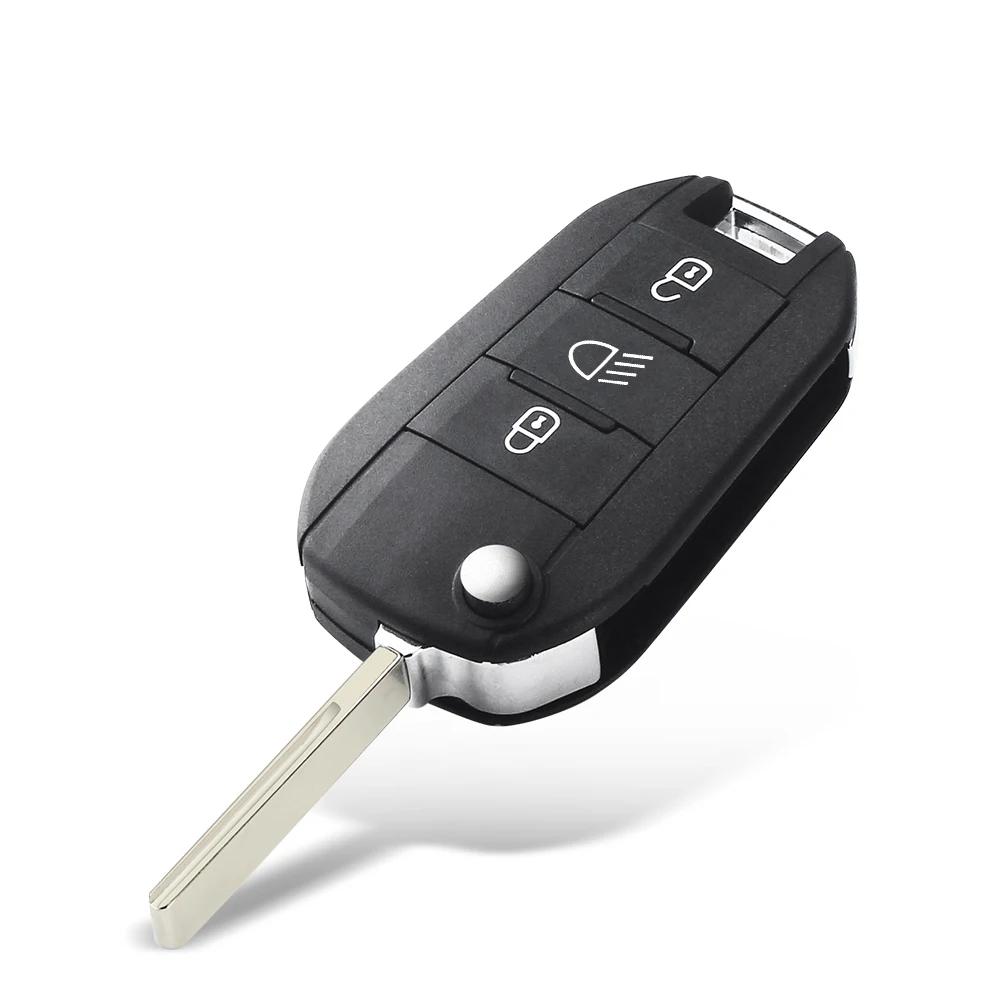Автомобильный ключ для Peugeot 208 2008 301 308 508 5008 Rcz Для Citroen C-Elysee C4-Cactus Корпус брелка с центральной кнопкой