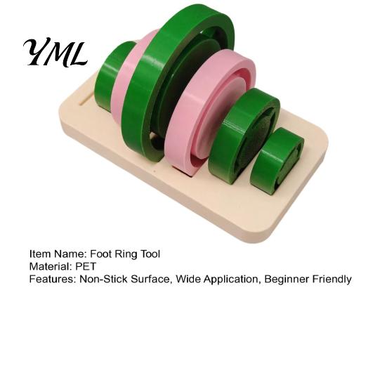 Pottery Class Practice Equipment Foot Ring Tools Set, 6 Sizes Clay Base Aligner Templates, Slab Forming Molds Shaping for Ceramic Mugs Bowls