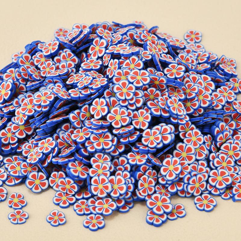 Plum Blossom Slices Soft Pottery Phone Case Beauty Stickers Nail Art DIY 5mm Small Flower Slices