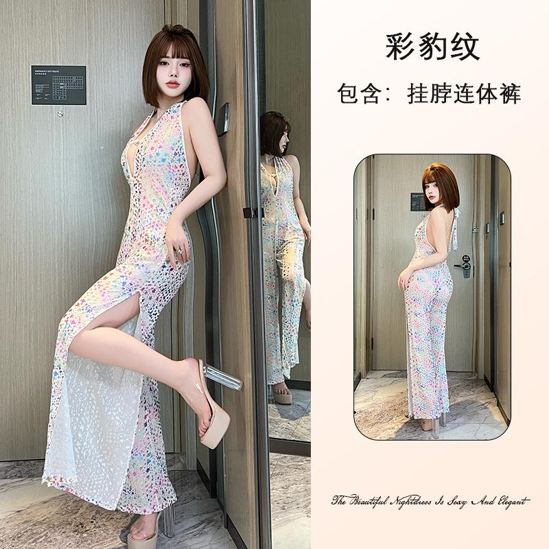 Женская кружевная сетчатая ночная рубашка Pure Desire, дышащая, с глубоким V-образным вырезом, многостильная, сексуальная одежда для отдыха, универсальная, соблазнительная одежда для сна, с разнообразным выбором