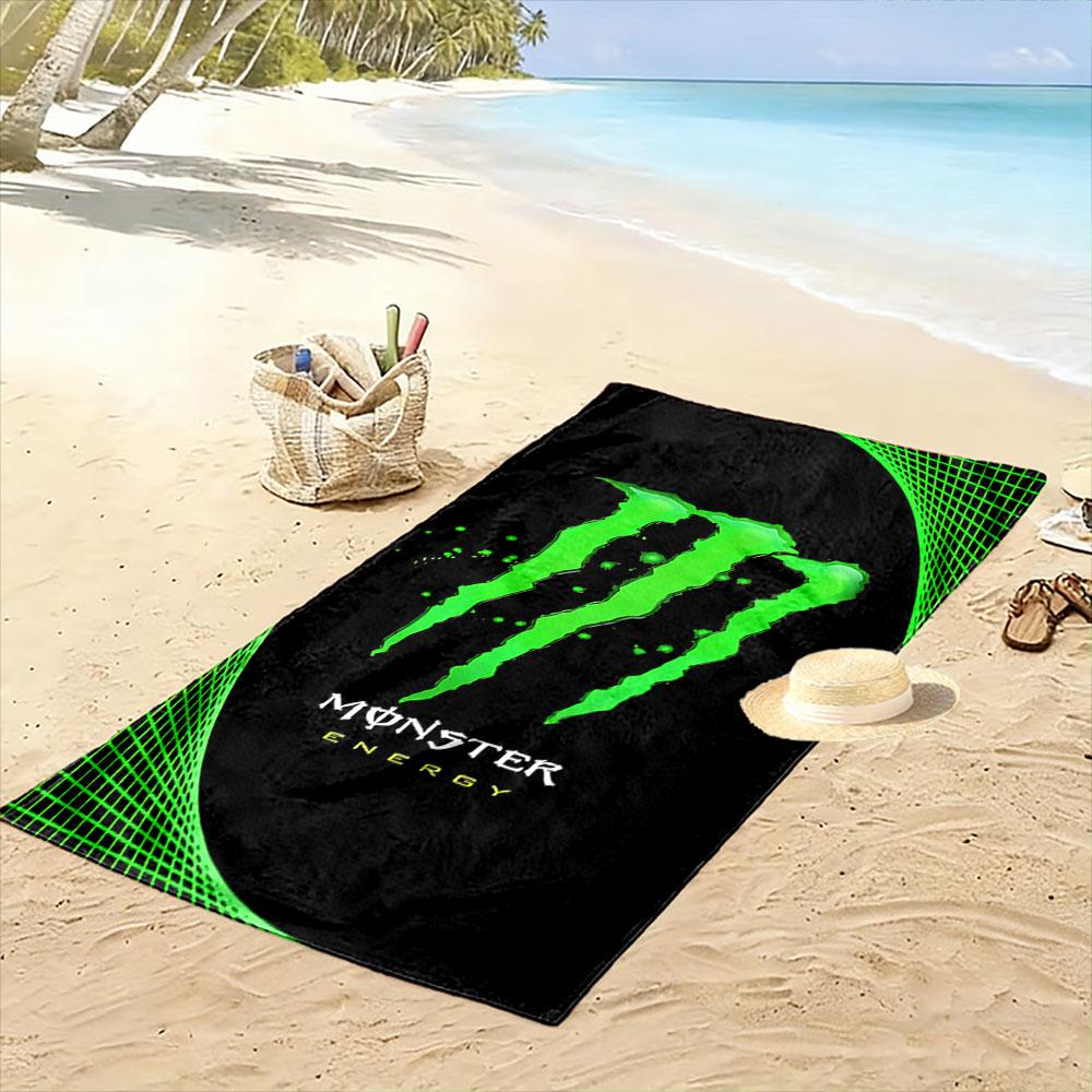 Green Scratch Logo Beach Towel Beach Towel Quick-drying for Travel Outdoor Sports Jogging Beach and Swimming