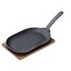 Oigen Grill Pan Black 350ml Nambu Ironware Yaki Chubby Type U-29