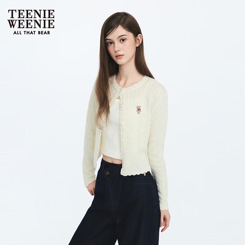 Teenie Weenie Вязаный кардиган с мультяшным медведем