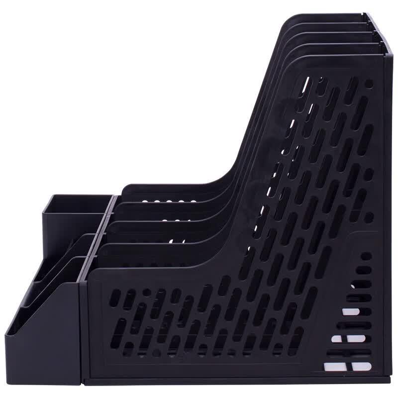 Deli 78981 4-Compartment Desktop File Organizer with Pen Holder