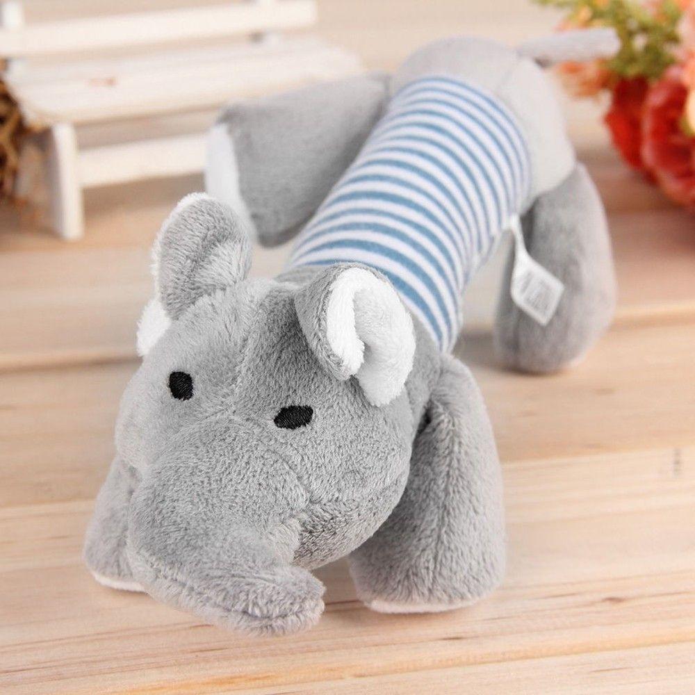 Cute Puppy Squeaky Plush Dog Toys Pig Elephant Duck Chew Squeaker