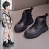 Children's British Style Velvet Ankle Boots Soft Sole Leather Boots