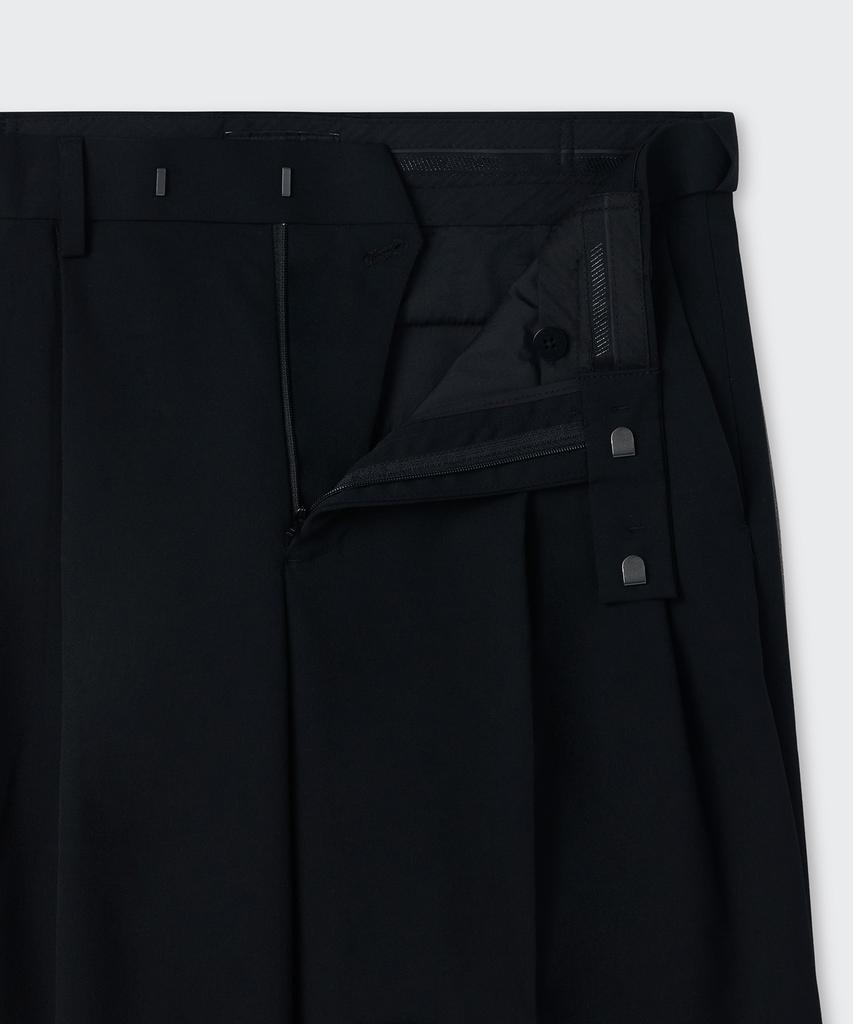 MUSINSA STANDARD Super Wide Hidden Banding Slacks [Black]