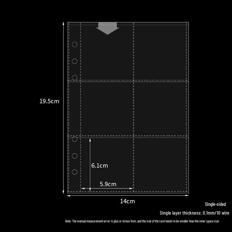 Прозрачный кольцевой блокнот формата А5 с 6 отверстиями, с карманами для фотографий и чеков.