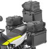 Set 3x Sacoche de couvercle pour valises laterales aluminium / top case KH2