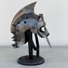 Gladiator Helmet-Black Knight Roman Soldier Maximus Helmet Larp Halloween Costume