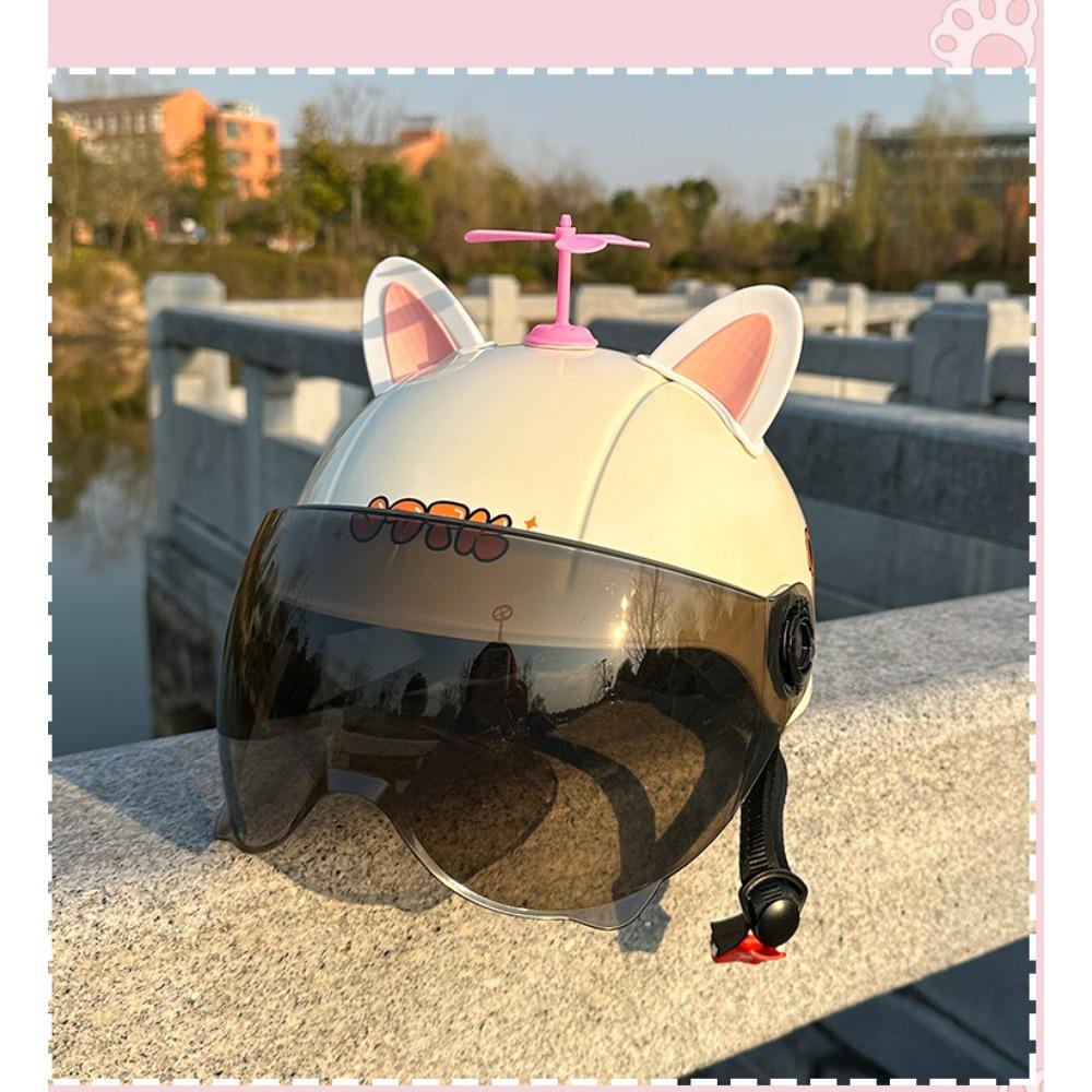 2PCS Motorcycle Headlight Helmet Decoration Cat Ear Motorcycle Helmet Cute Car Decoration Sticker Motorcycle
