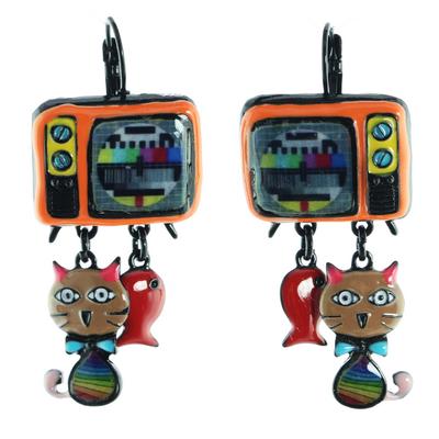 [R6107] - Дизайнерские шпалы "Lilipoupettes" (чат-телевидение) разноцветный оранжевый - 45х25 мм