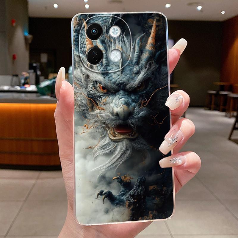Чехол для телефона Tecno Spark 30 5G Милые мультяшные узоры с драконами Мягкий прозрачный силиконовый чехол из ТПУ для Tecno Spark 30 Чехол Capa