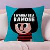 Pillowcase toon Gift Cushion Cover Bedroom Home Sofa Chair Seat Decor pillow case Rock Band RRamones ANIME