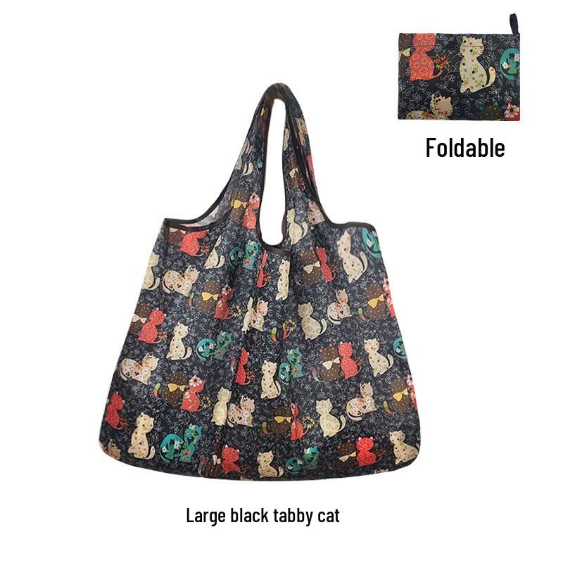 Large Capacity Foldable 210D Oxford Cloth Shopping Bag for Supermarket, Camping, and Travel