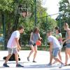 Basketball Stand, Adjustable Hoop Height 2.3-2.9 m, Lower Backboard, Fillable Base, Red+Black