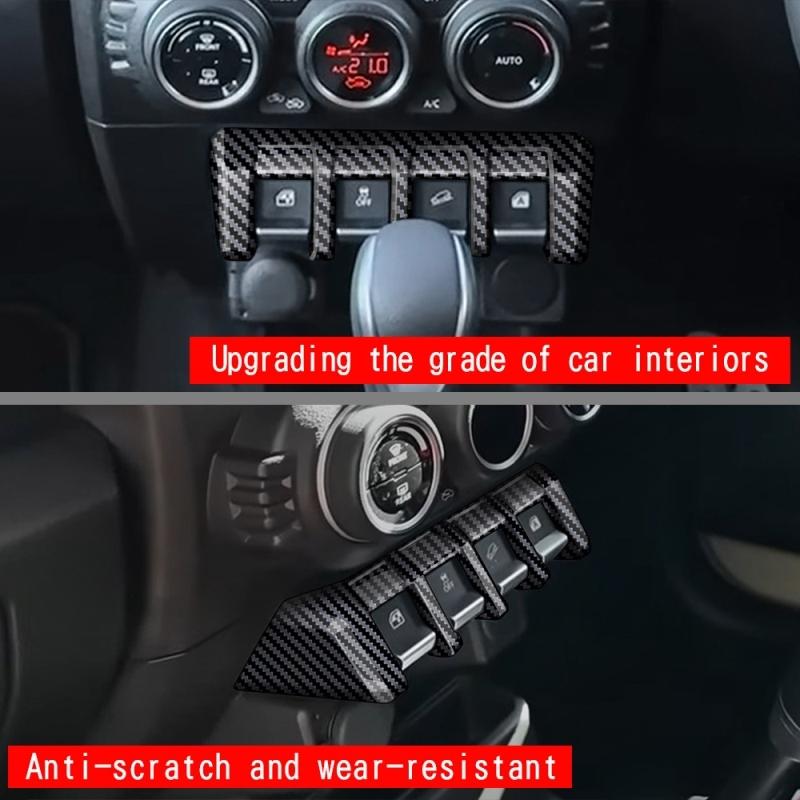 L/RHD ДЛЯ SUZUKI Jimny Nomade 5/SIERRA 3 2025 ABS накладка на кнопку стеклоподъемника переднего окна панель управления стеклом аксессуары для интерьера