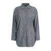 Shop Women S looSe Ribbed Corduroy Collared Shirt Charcoal Ean Wbl 20988