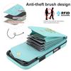 For iPhone 17 Pro Max Case RFID Blocking Card Bag Leather + TPU Crossbody Phone Cover with Ring Kickstand