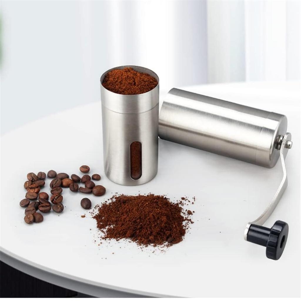 Ручная кофемолка из нержавеющей стали 304, керамическая, совместимая с черным перцем и перцем, удобная для переноски, наружная кофемолка, ступка, порошок,