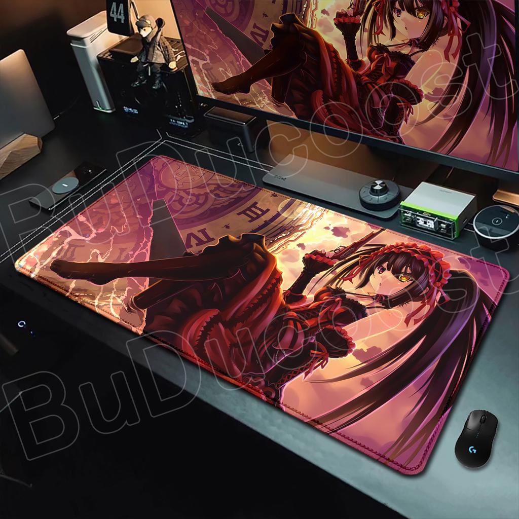 HD Печать Кавайные Девушки Токисаки Куруми Коврик для Мыши Аниме Date A Live Настольный Коврик Нескользящий Коврик для Мыши ПК Компьютерные Аксессуары для Клавиатуры