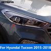 Декоративная накладка на фару для Hyundai Tucson 2015 2016 2017 2018 Хромированная рамка фары Защитная накладка на фару Внешние аксессуары