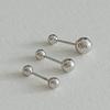 BettyU 14k Gold White Gold Basic Ball Piercing