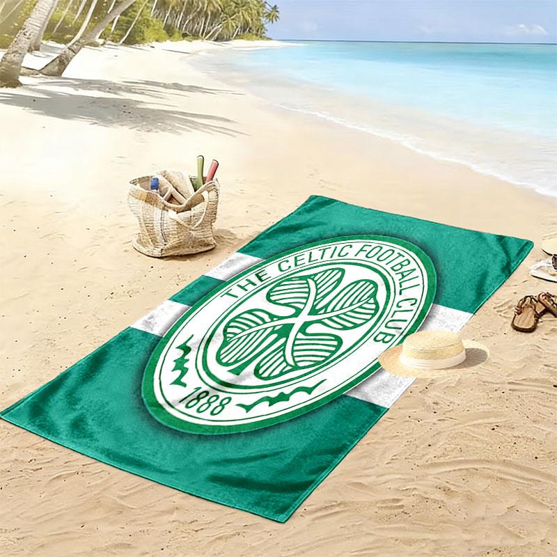 Пляжное полотенце с принтом Celtic F.C., большое, мягкое, быстросохнущее, для пляжа, кемпинга, плавания