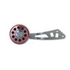 1Pc Durable Metal Handle Part Accessory for Abu Round Baitcast Fishing Reel(Red)