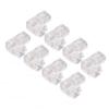 8pcs 5mm COB LED Strip Connectors Transparent 2 Pin Light Connectors  Right Angle Connection
